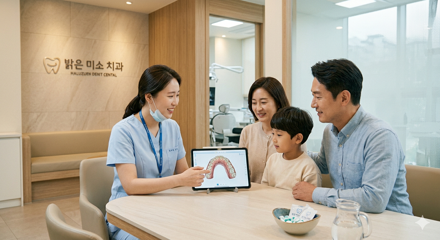 밝은미소치과 상담 모습